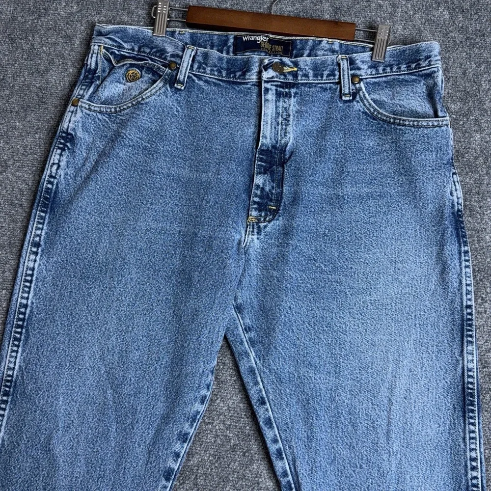 Wrangler George Strait Jeans Mens 38x30 Blue Cowboy Cut Original Fit Denim